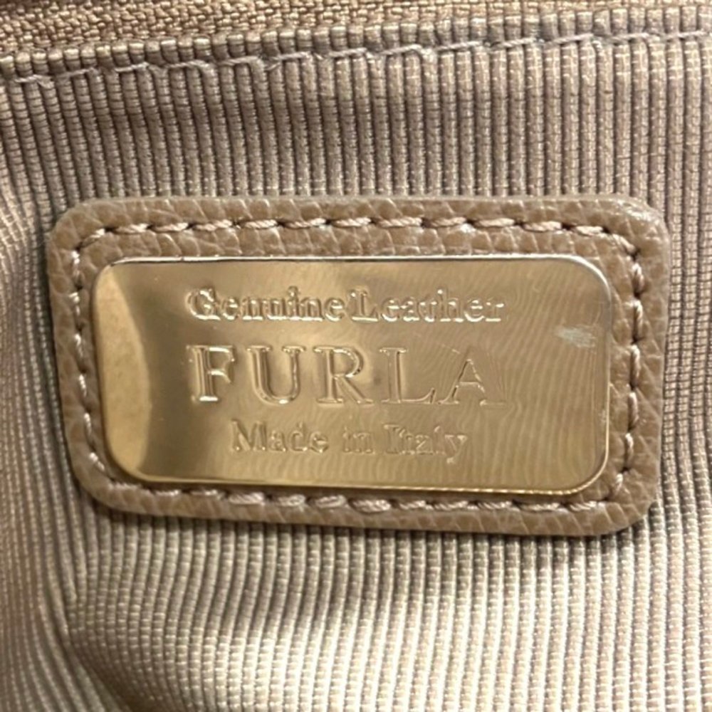 Furla FURLA brown leather bag handbag ladies - Picture 5 of 9